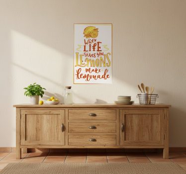 Poster küche zitronen skizze spruch - TenStickers