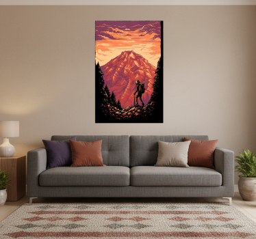 Poster landschaft abenteuer in den bergen - TenStickers