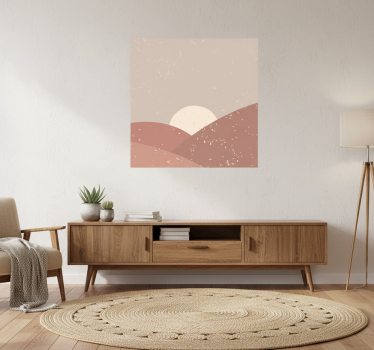 Poster landschaft ruhiger sonnenuntergang in der wüste - TenStickers