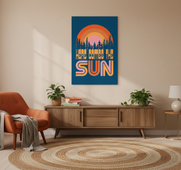 Poster landschaft vintage sonne - TenStickers