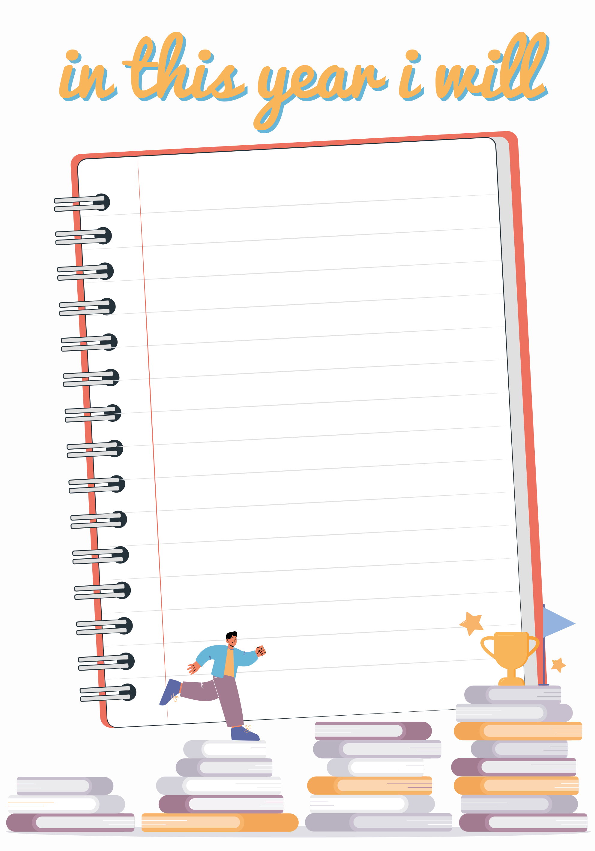 Plakat zu den Zielen des Jahres - TenStickers