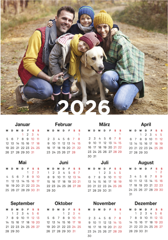 Personalisierte poster kalender 2026 - TenStickers