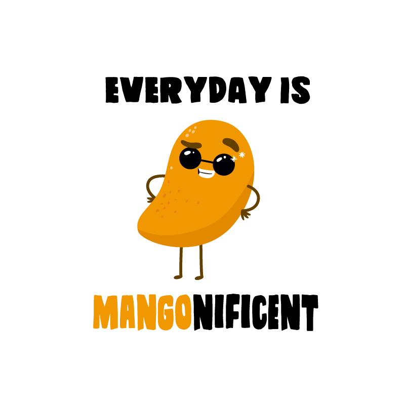 Poster küche lustiger spruch mit mango - TenStickers