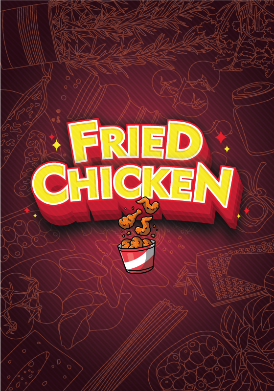 Poster küche graffiti taco und fried chicken - TenStickers