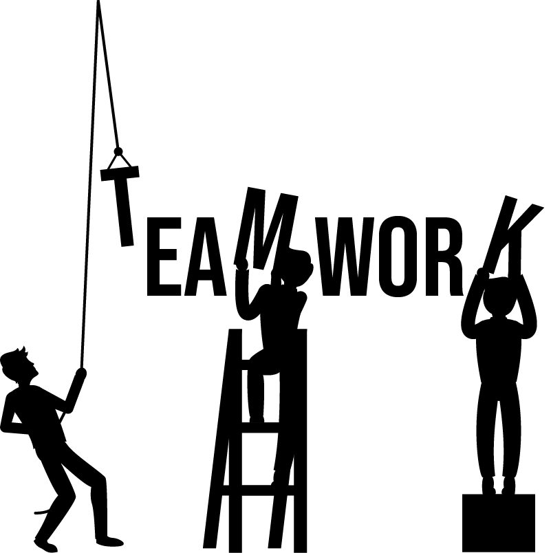 Poster büro für teamarbeit - TenStickers