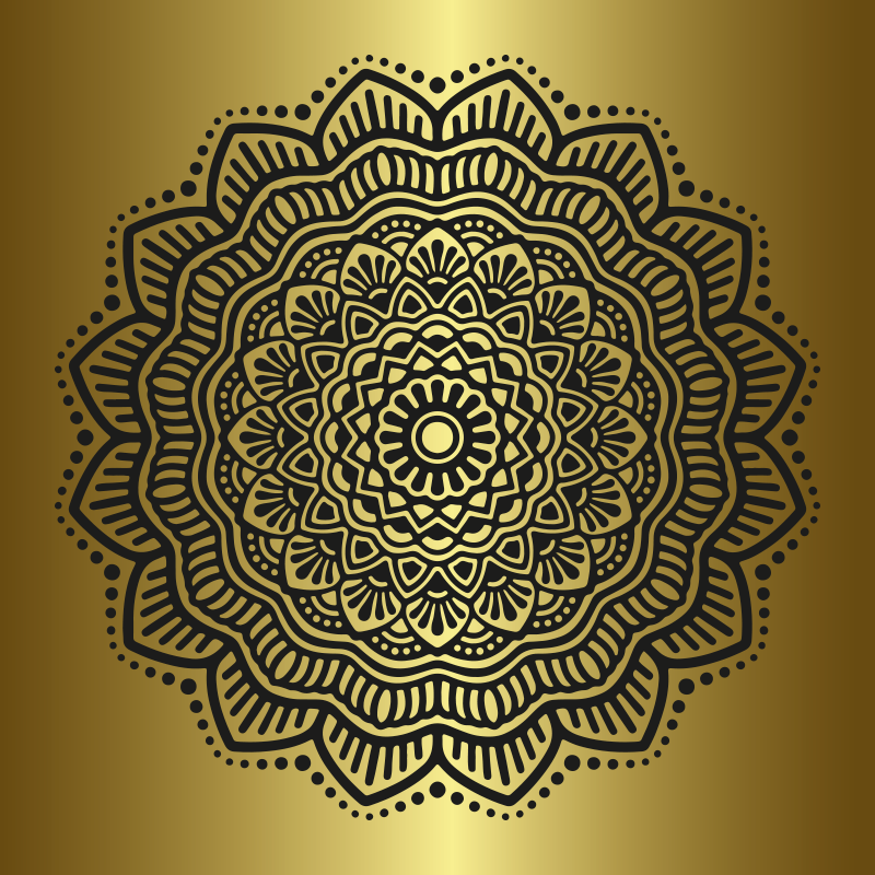 Poster wohnzimmer mandala kunstwerk für ihr zuhause - TenStickers