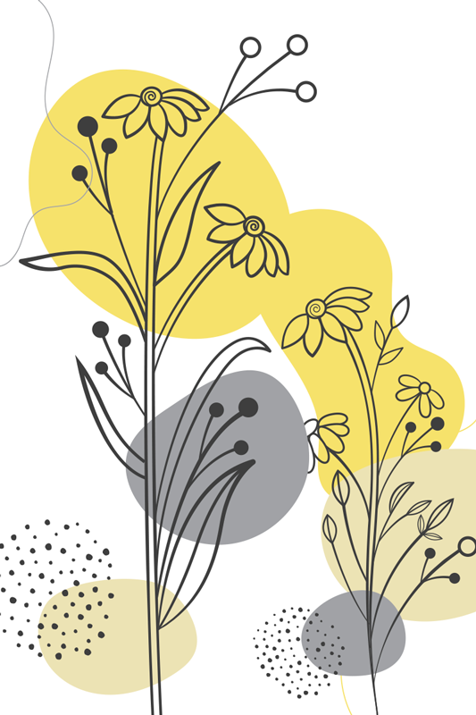 Poster wohnzimmer pantone pflanzen - TenStickers