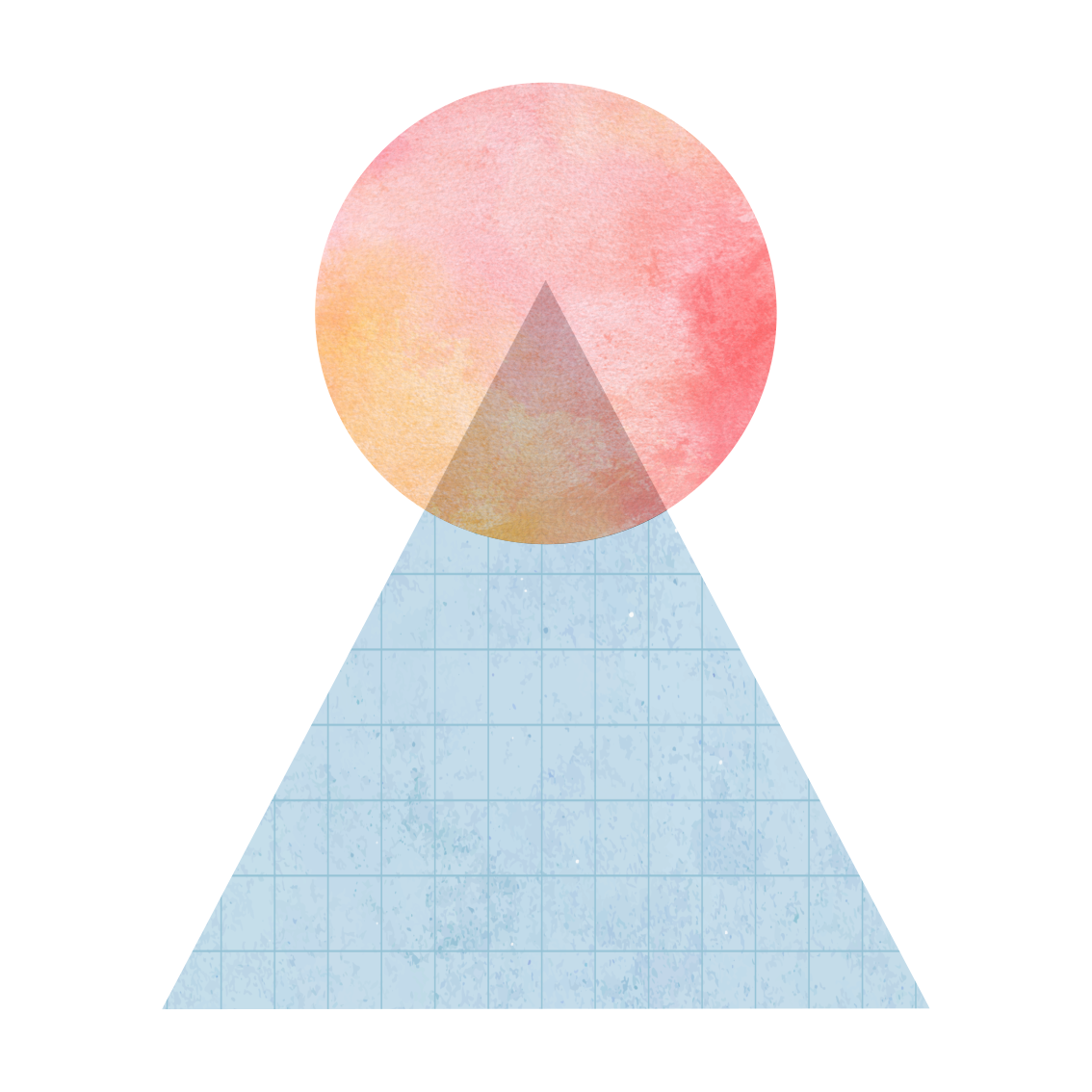 Poster wohnzimmer sonne und wandkunst dreieck - TenStickers