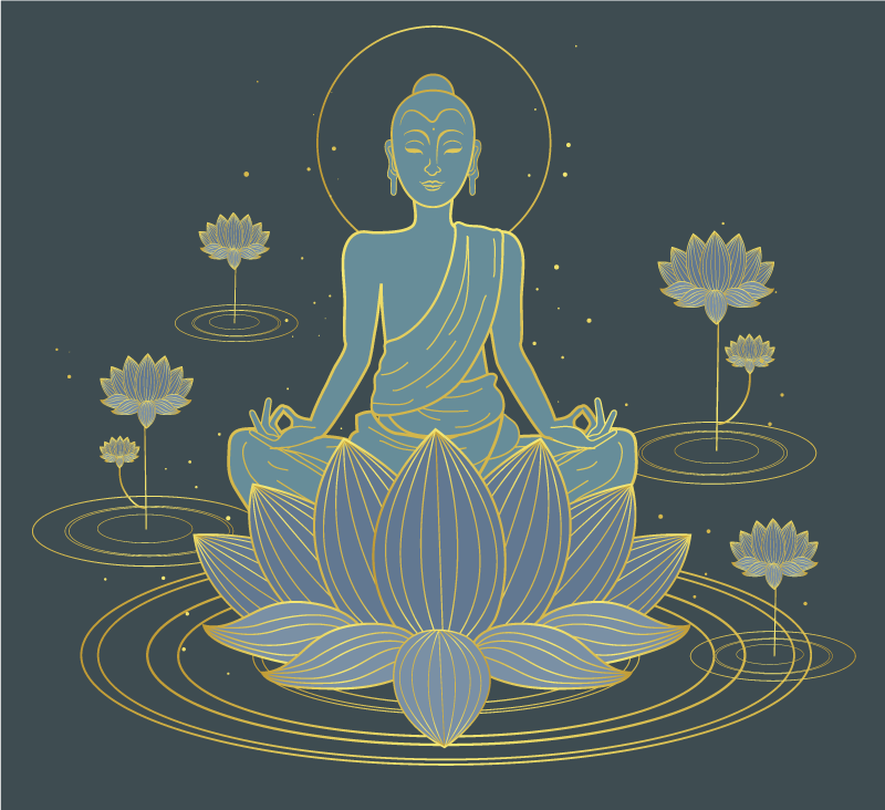 Zen poster meditativer buddha - TenStickers