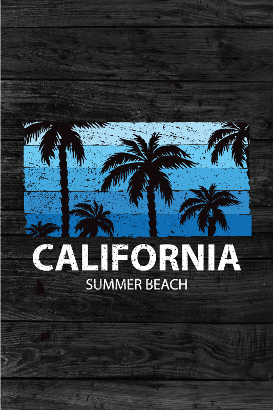Poster länder und städte kalifornien sommerstrand - TenStickers