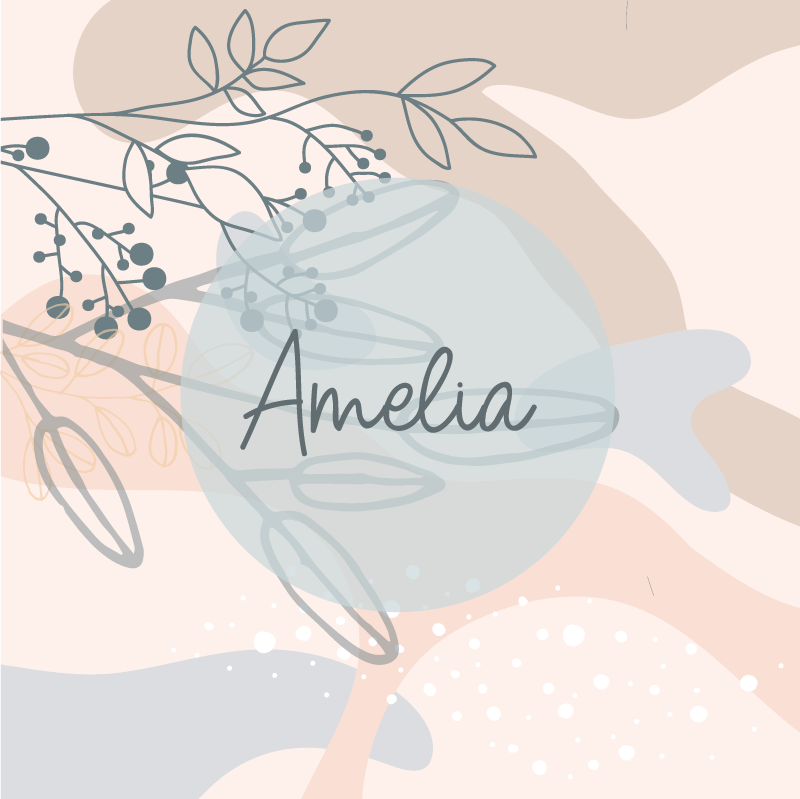 Personalisierte poster amelia's personalisierter druck - TenStickers