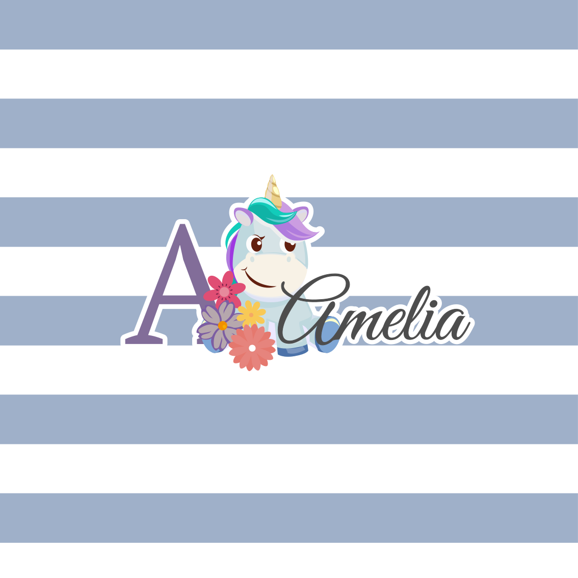 Personalisierte poster einhorn design - TenStickers