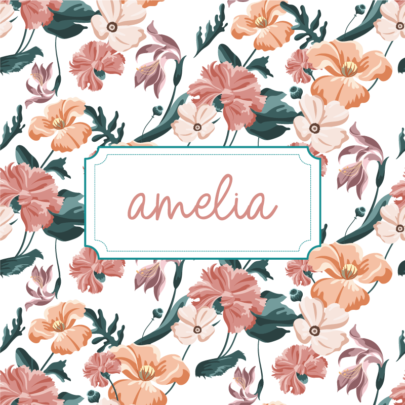 Personalisierte poster botanisches arrangement - TenStickers