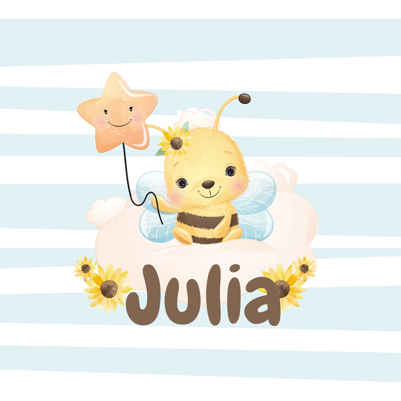 Personalisierte poster mit süßem bienencharakter - TenStickers