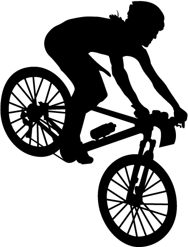 Poster kreise mountainbike silhouette wandtattoo - TenStickers