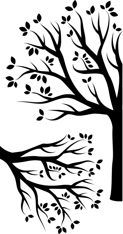 Poster baum wandelement für die ecke - TenStickers