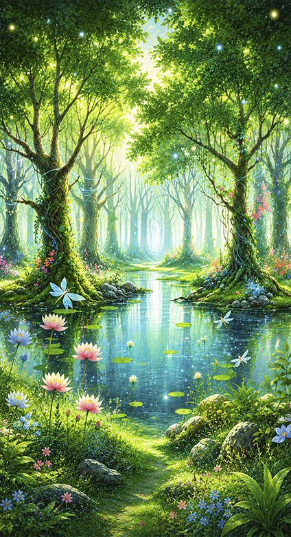 Poster baum märchenhaftes feenwandbild - TenStickers