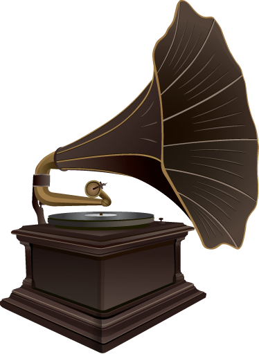 Musik poster antikes grammophon wanddeko - TenStickers