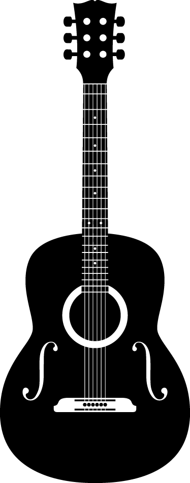 Musik poster akustikgitarre wanddeko - TenStickers