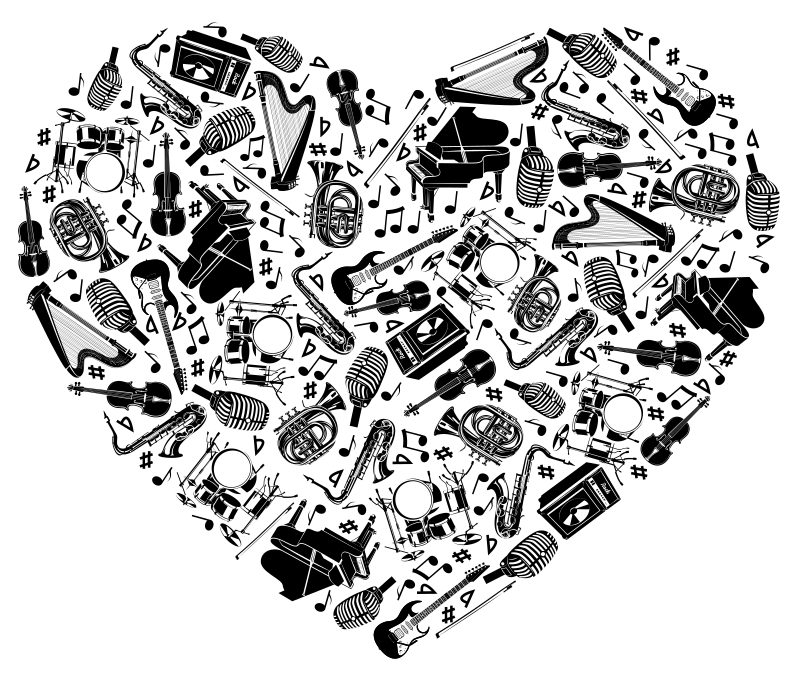 Musik poster im herzform design - TenStickers