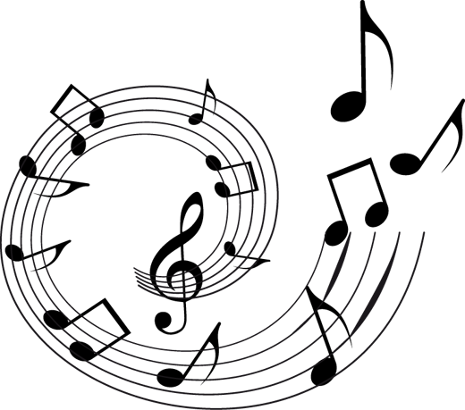 Musik poster dekoratives spiralnotensystem - TenStickers