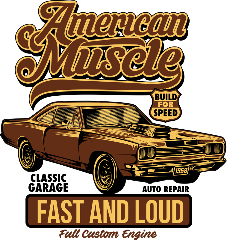Vintage poster klassischer amerikanischer auto-dekor - TenStickers