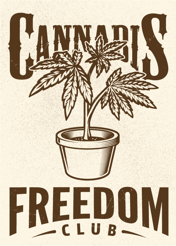 Poster zitat cannabis club - TenStickers
