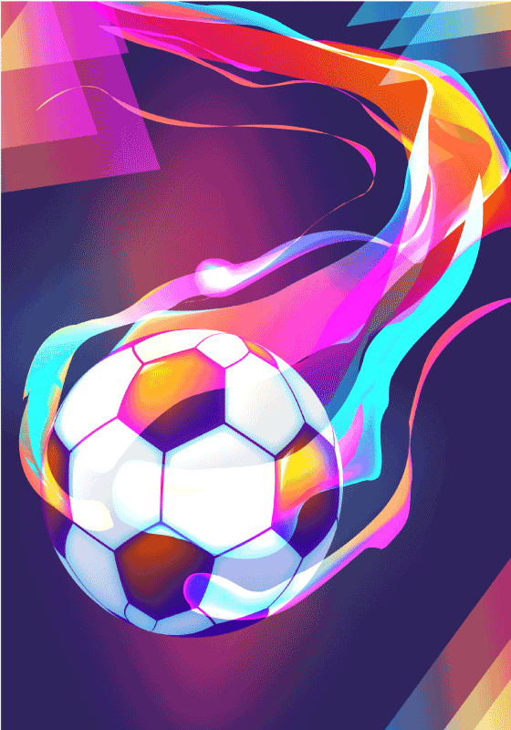 Poster fußball voetbal kunst für fans - TenStickers