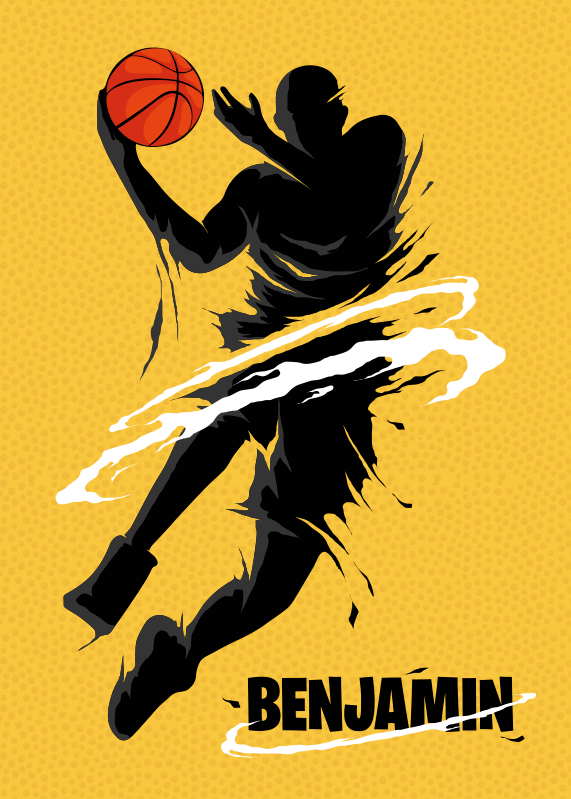 Poster basketball wanddekoration für basketballspieler - TenStickers