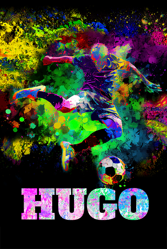 Poster fußball im bunten design - TenStickers