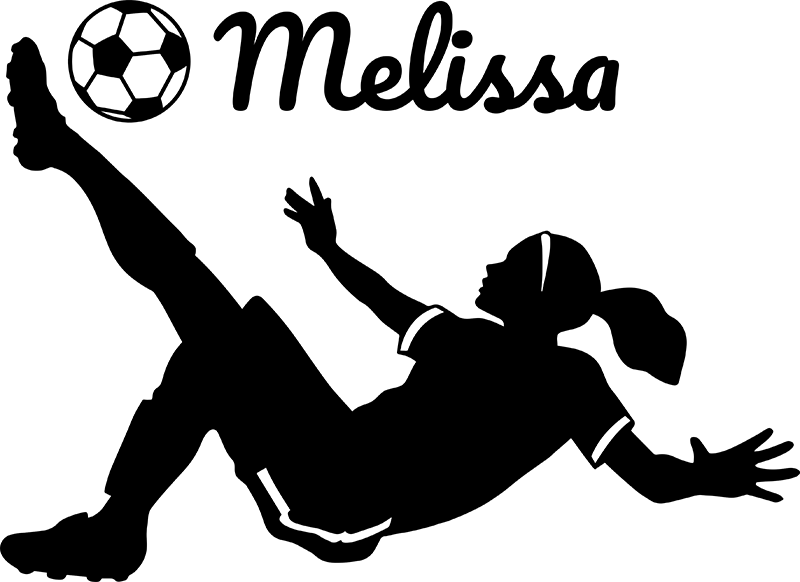 Poster fußball personalisierbare fußballerin vinilo - TenStickers