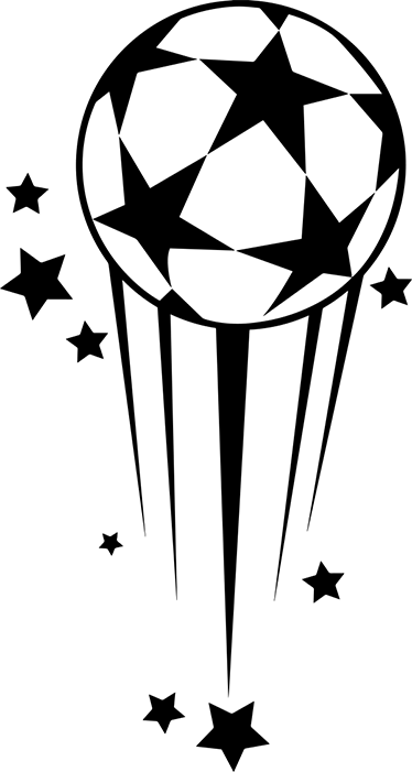 Poster fußball wanddecal ball sterne - TenStickers