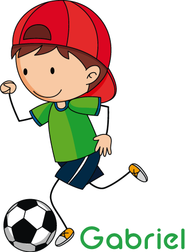 Poster fußball personalisierbares kinderball-design - TenStickers