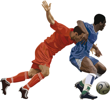 Poster fußball wandtattoo fußballspieler - TenStickers