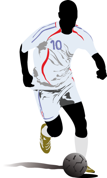 Poster fußball dekoratives wandbild fußballspieler in aktion - TenStickers