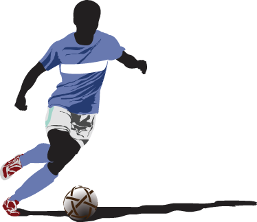 Poster fußball wandtattoo spieler fußball - TenStickers