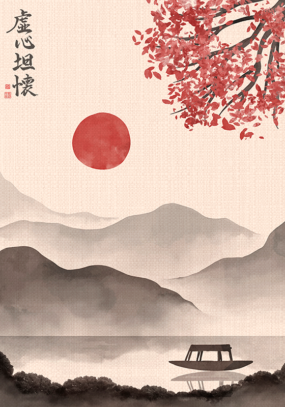 Zen poster im japandi-stil - TenStickers