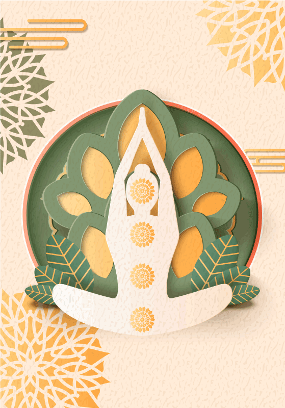 Zen poster namaste yoga kunstwerk für entspannung - TenStickers
