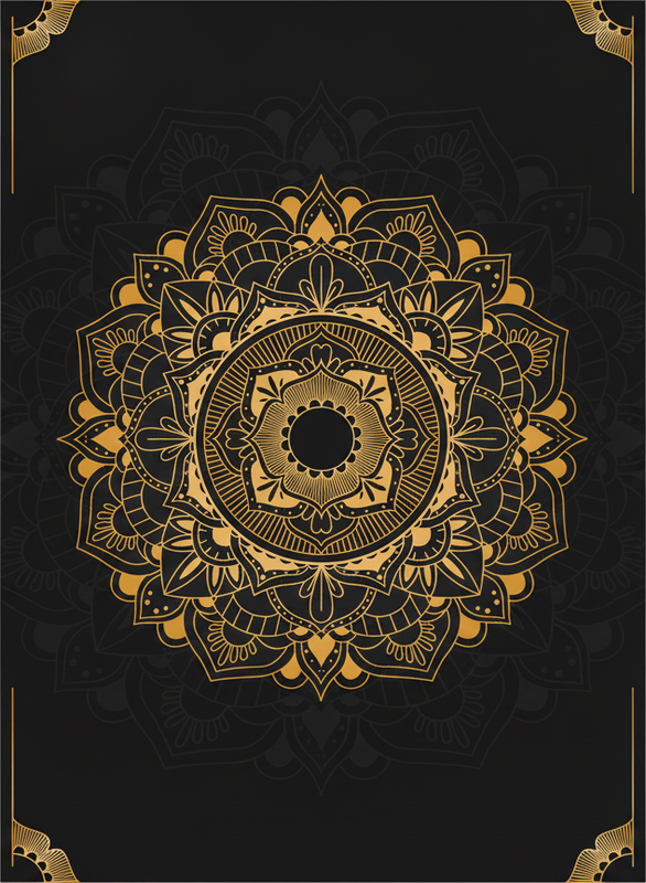 Zen poster schwarzes mandala - TenStickers