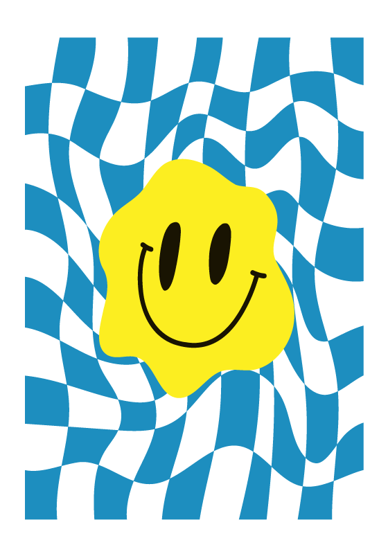 Smiley grooviger posterdruck - TenStickers