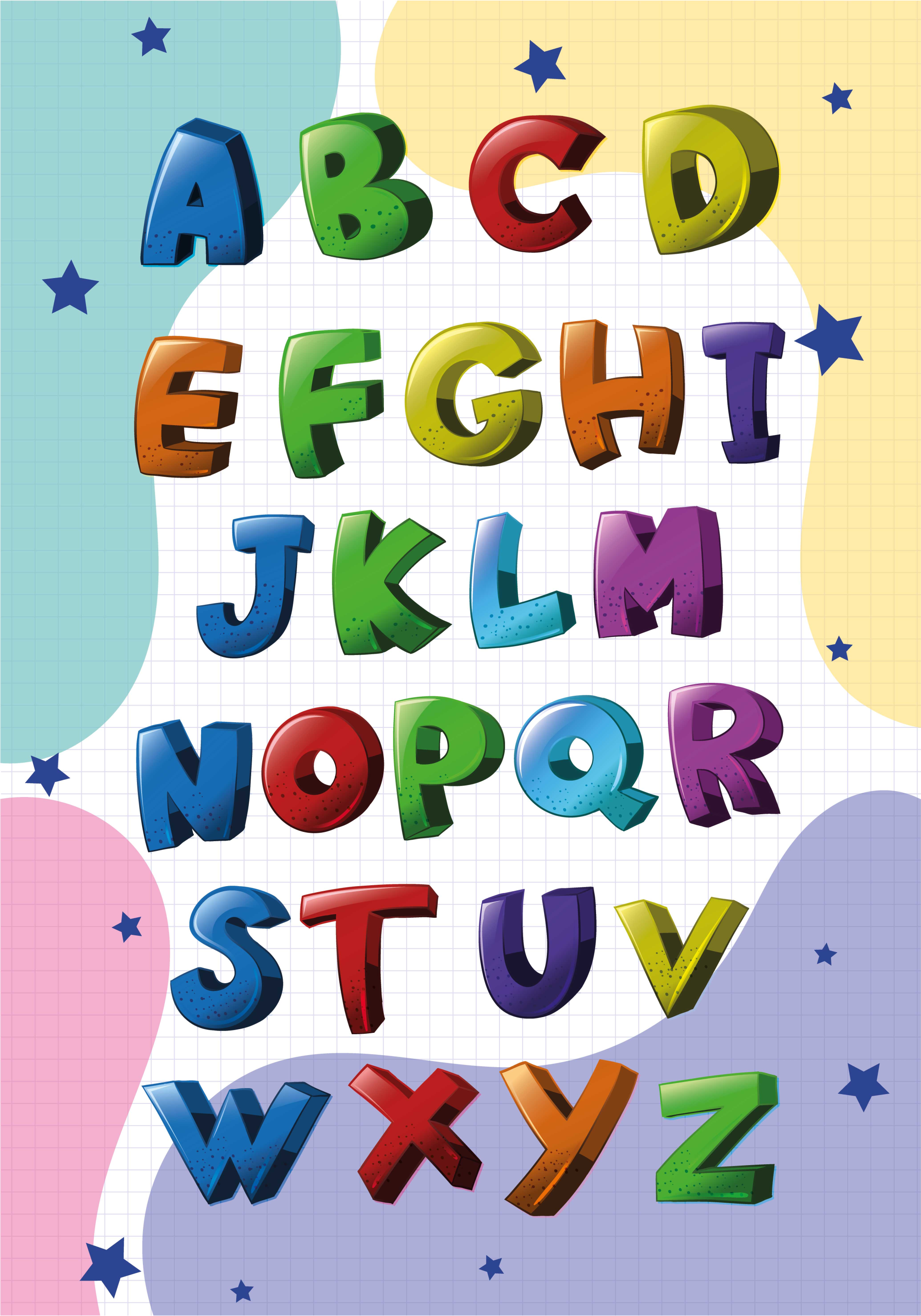 Alphabet lernen posterdruck - TenStickers