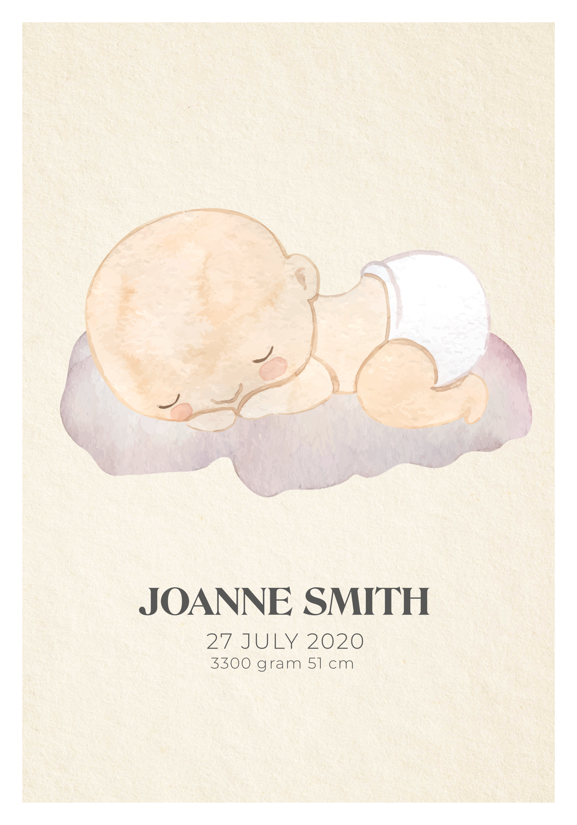 Poster Kinderzimmer Baby geboren Liebe - TenStickers