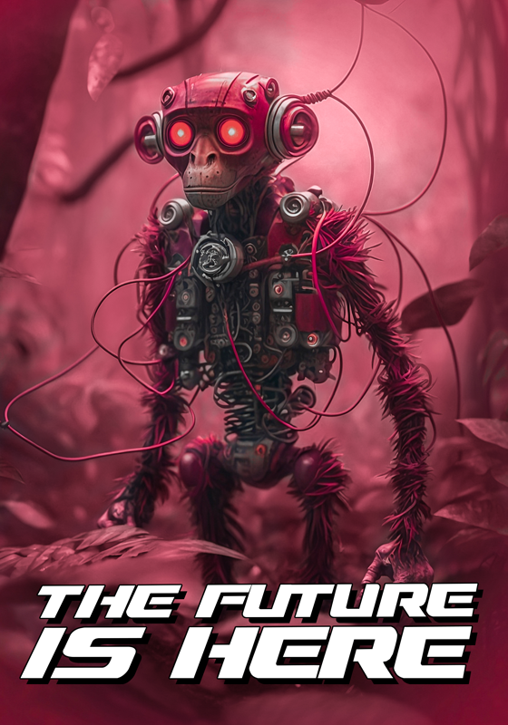 Poster Teenager Roboter Affe - TenStickers