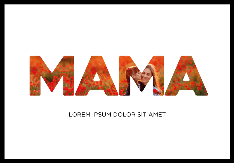 Poster Wohnzimmer Mama, I love you - TenStickers