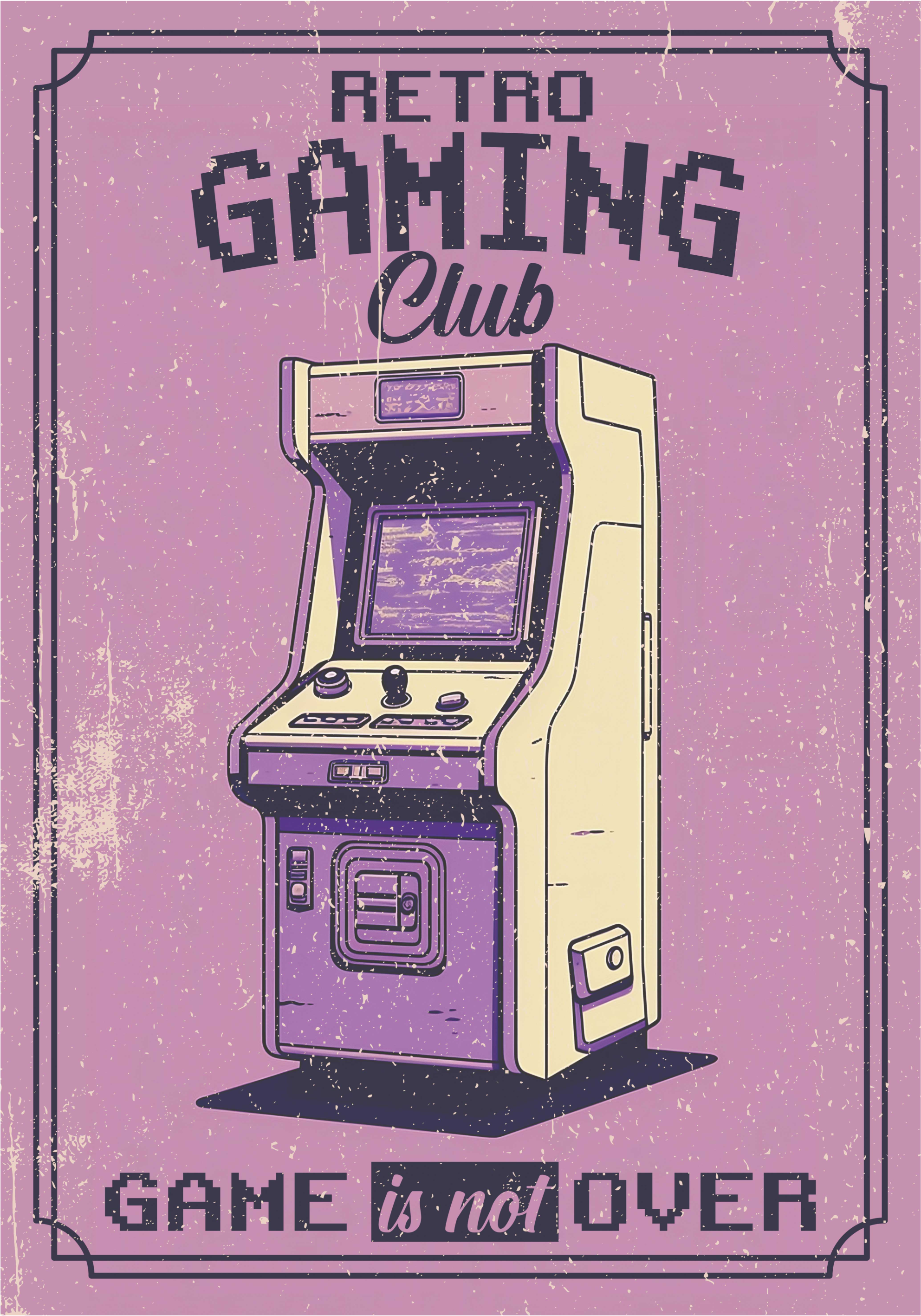Poster Teenagerzimmer retro Gaming Club - TenStickers