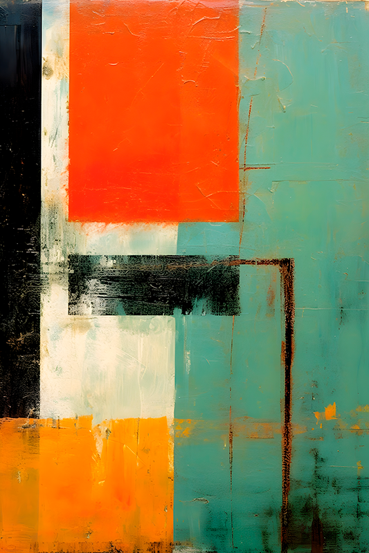 Kunstdrucke expressionistische rechtecke - TenStickers