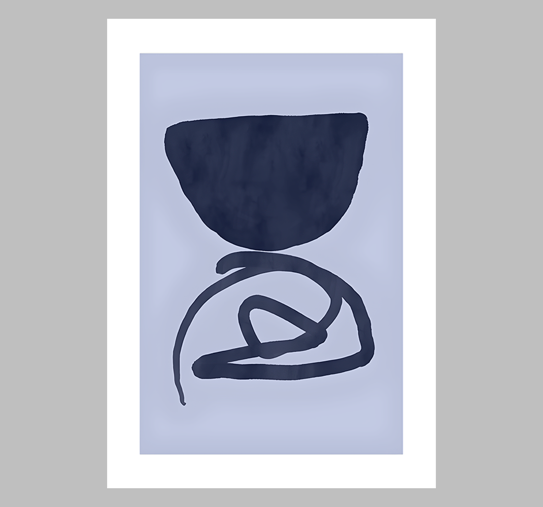 Poster abstrakt lila rahmen - TenStickers