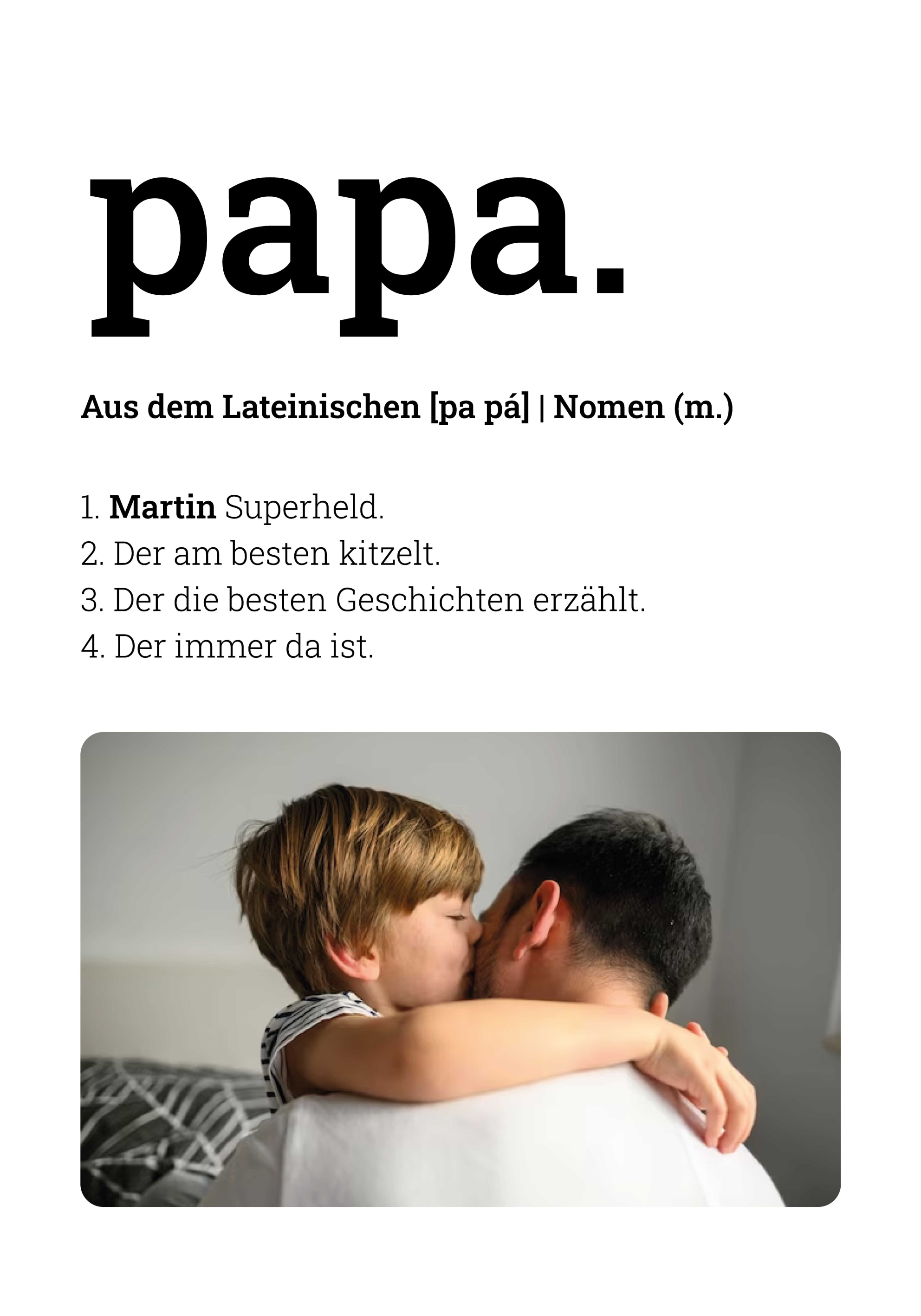 Poster Wohnzimmer beschreibung wort vater - TenStickers