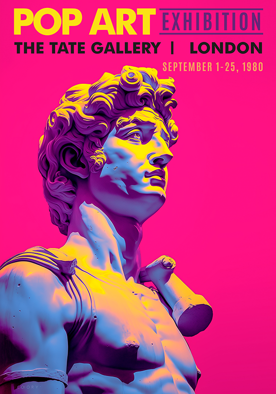 Poster Wohnzimmer pop-art-ausstellung - TenStickers