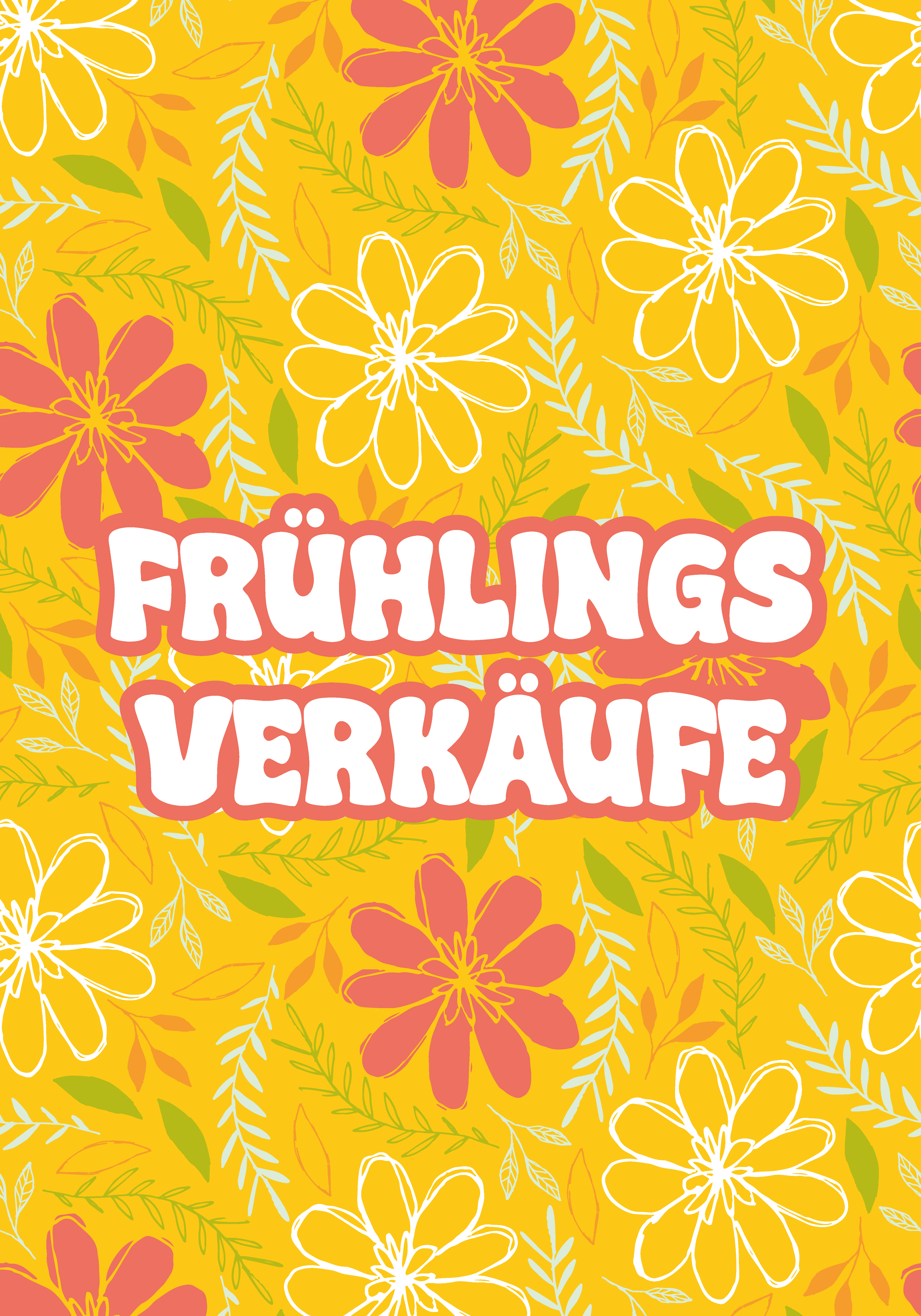 Blumenposter frühlingsverkaufsblumen - TenStickers